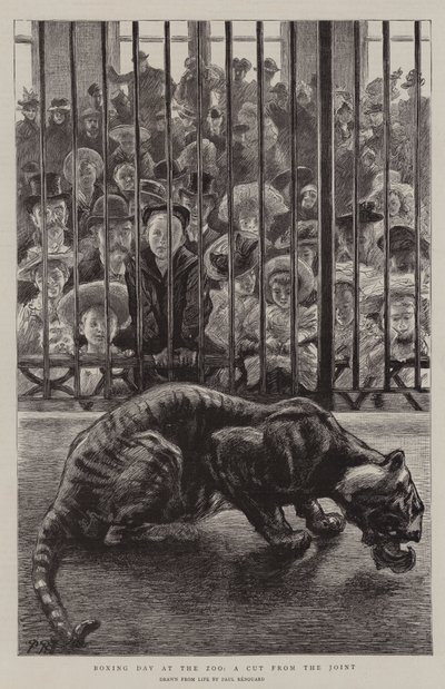 Día de San Esteban en el Zoológico, un Corte del Asado de Charles Paul Renouard